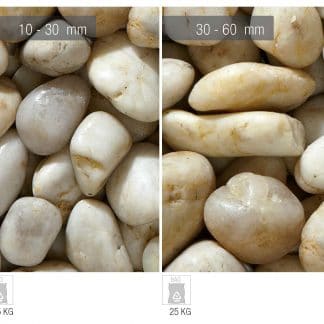 Hisredsun Pierres décoratives blanches de 1,8 kg, galets polis